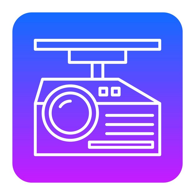 Ilustración vectorial del proyector de video