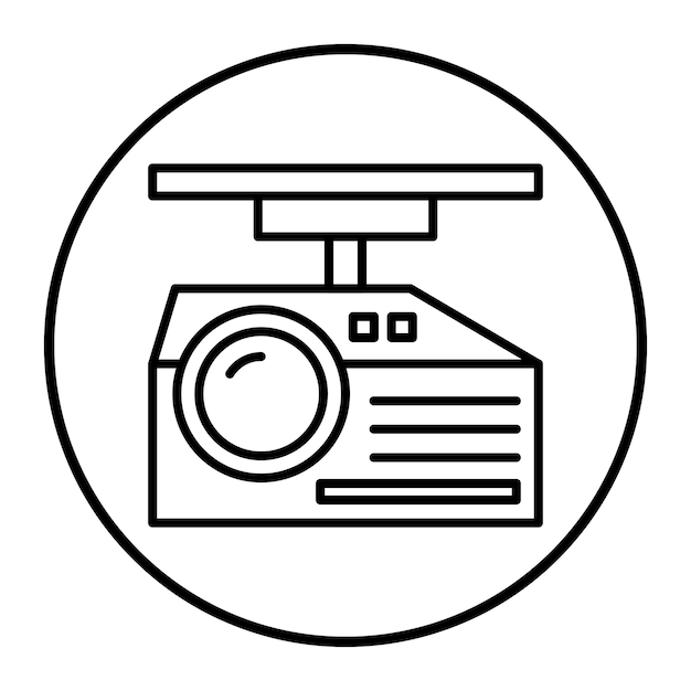 Ilustración vectorial del proyector de video