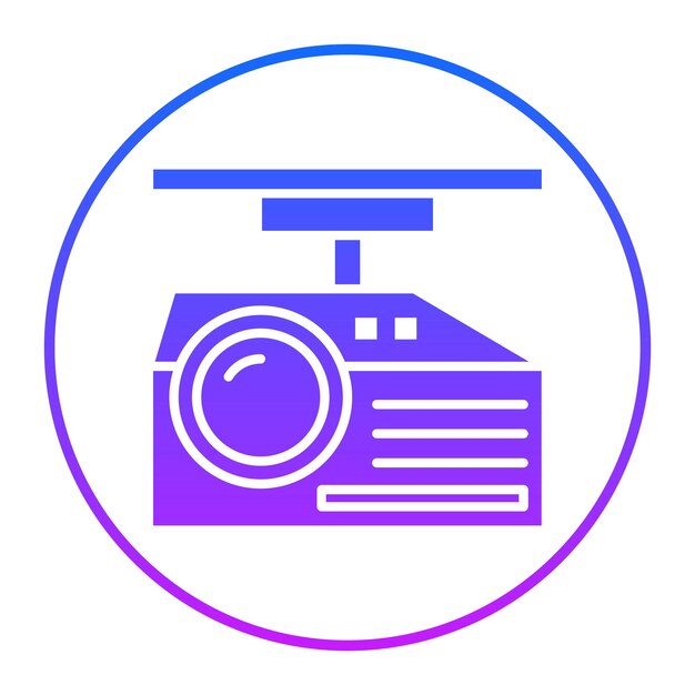 Ilustración vectorial del proyector de video