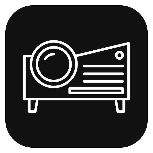 Ilustración vectorial del proyector
