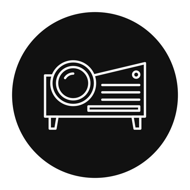 Ilustración vectorial del proyector