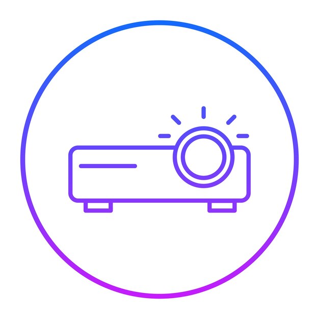 Ilustración vectorial del proyector