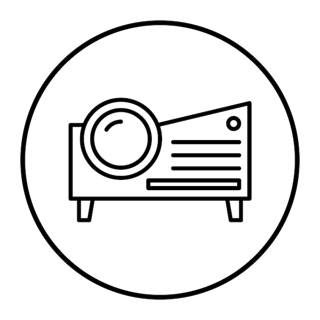 Ilustración vectorial del proyector