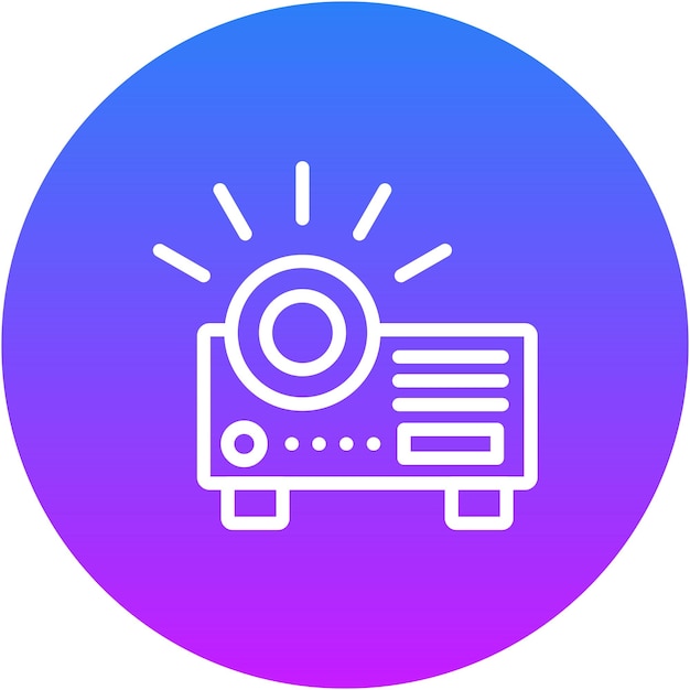 Ilustración vectorial del proyector
