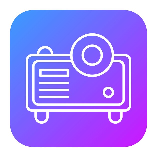 Ilustración vectorial del proyector