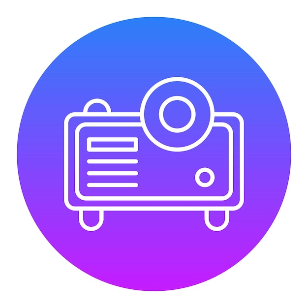 Ilustración vectorial del proyector