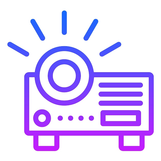 Ilustración vectorial del proyector
