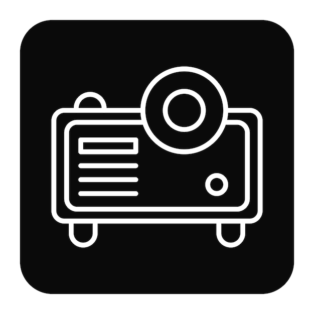 Ilustración vectorial del proyector