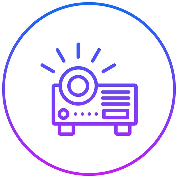 Ilustración vectorial del proyector