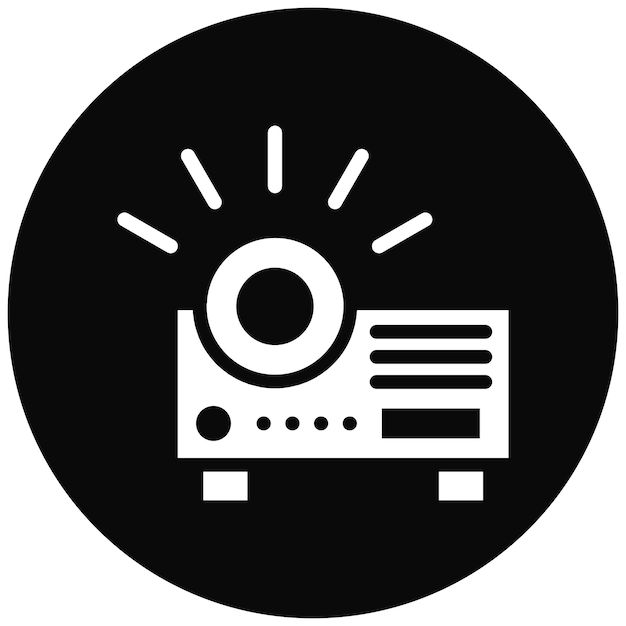 Ilustración vectorial del proyector