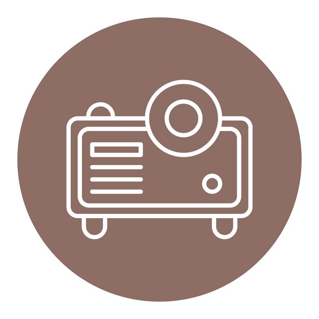 Ilustración vectorial del proyector