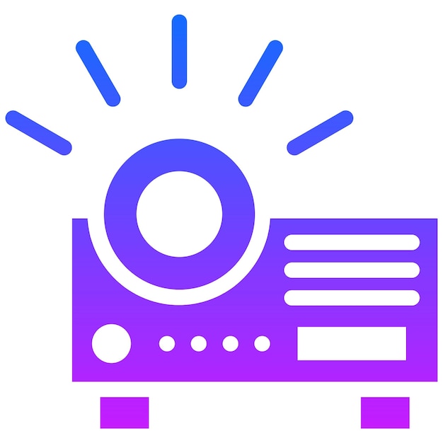 Ilustración vectorial del proyector