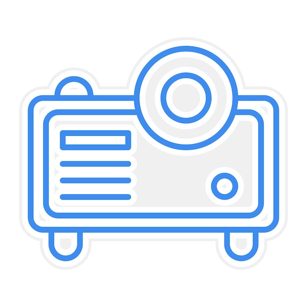 Ilustración vectorial del proyector
