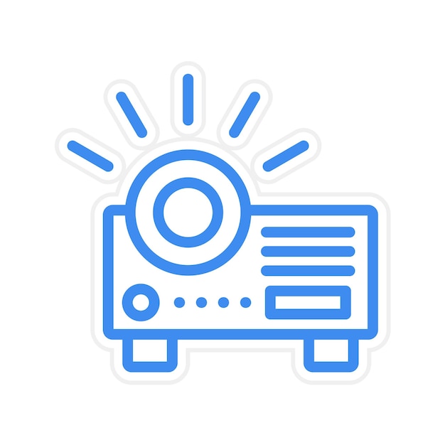 Ilustración vectorial del proyector