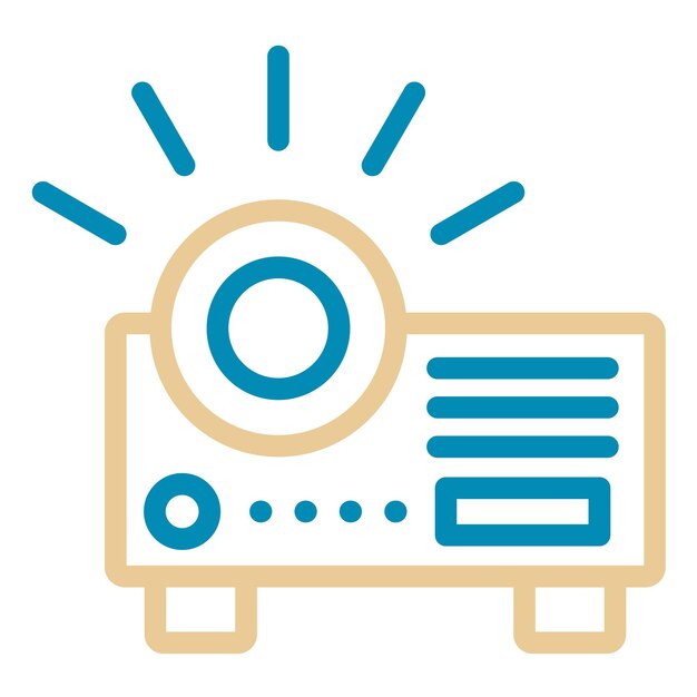 Ilustración vectorial del proyector