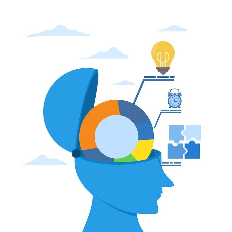 Vector ilustración vectorial de una prueba de conocimientos o aptitudes para resolver un problema