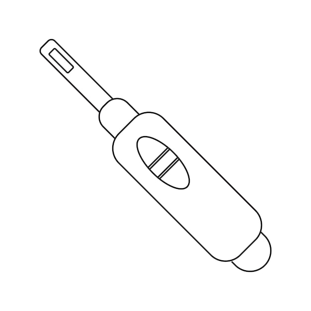 Ilustración vectorial de una prueba de embarazo aislada sobre fondo blanco