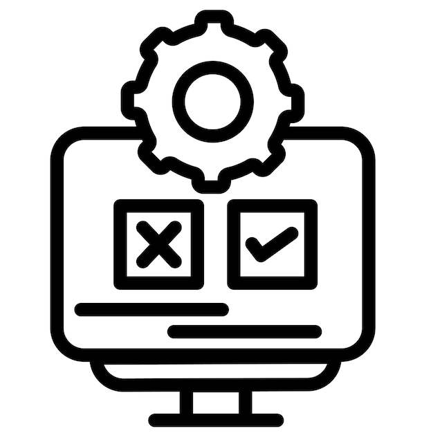 Ilustración vectorial de prueba del sistema