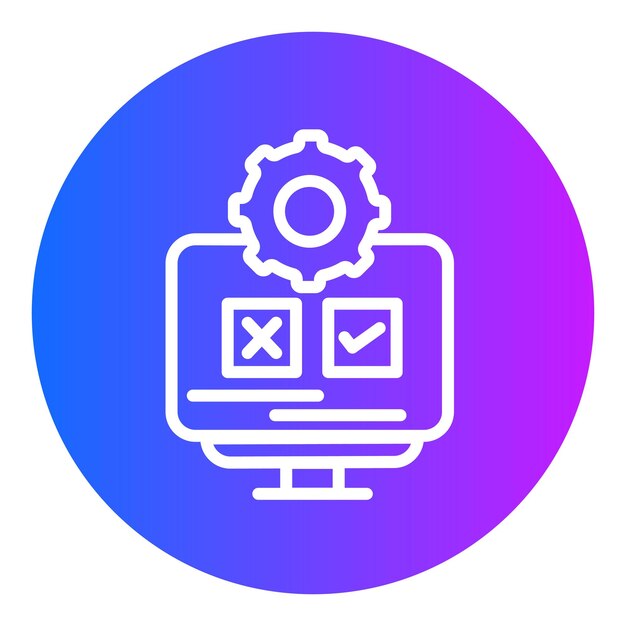 Ilustración vectorial de prueba del sistema