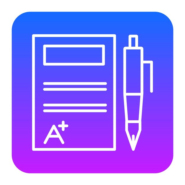 Ilustración vectorial de pruebas de la escuela