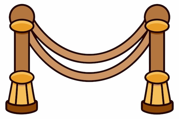 Ilustración vectorial del puente de cuerdas