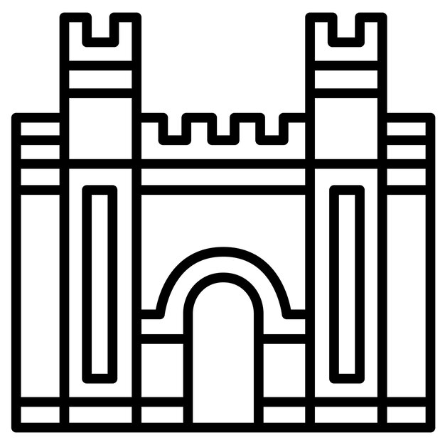 Vector ilustración vectorial de la puerta de ishtar