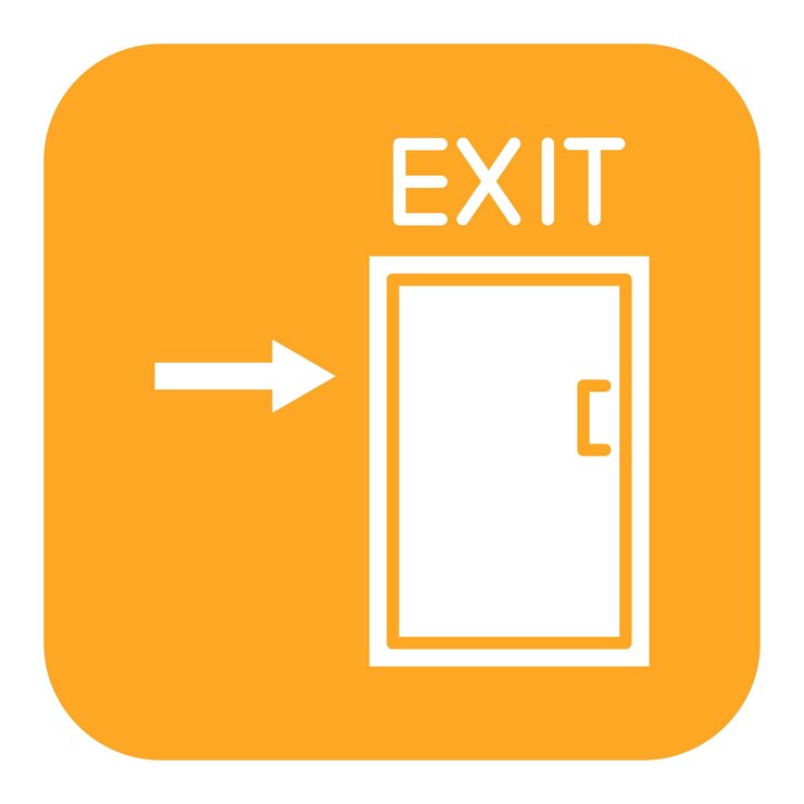 Vector ilustración vectorial de la puerta de salida