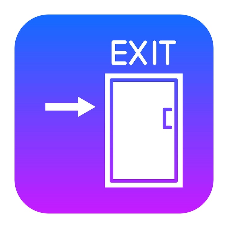 Vector ilustración vectorial de la puerta de salida