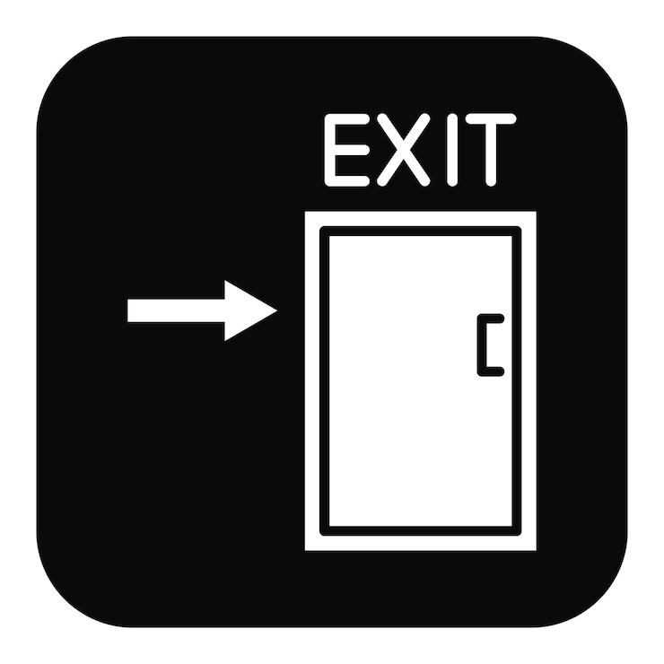 Vector ilustración vectorial de la puerta de salida