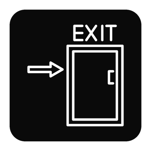 Ilustración vectorial de la puerta de salida
