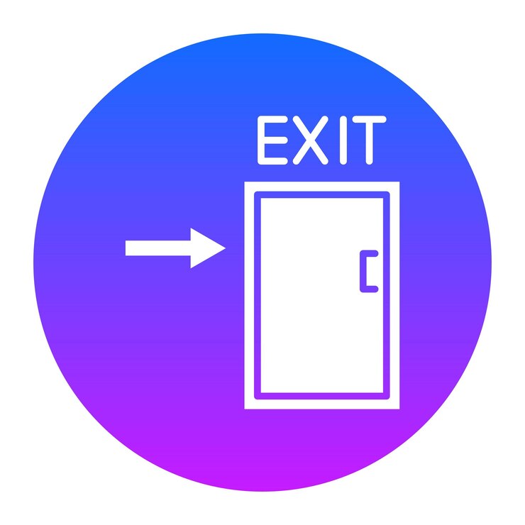 Vector ilustración vectorial de la puerta de salida