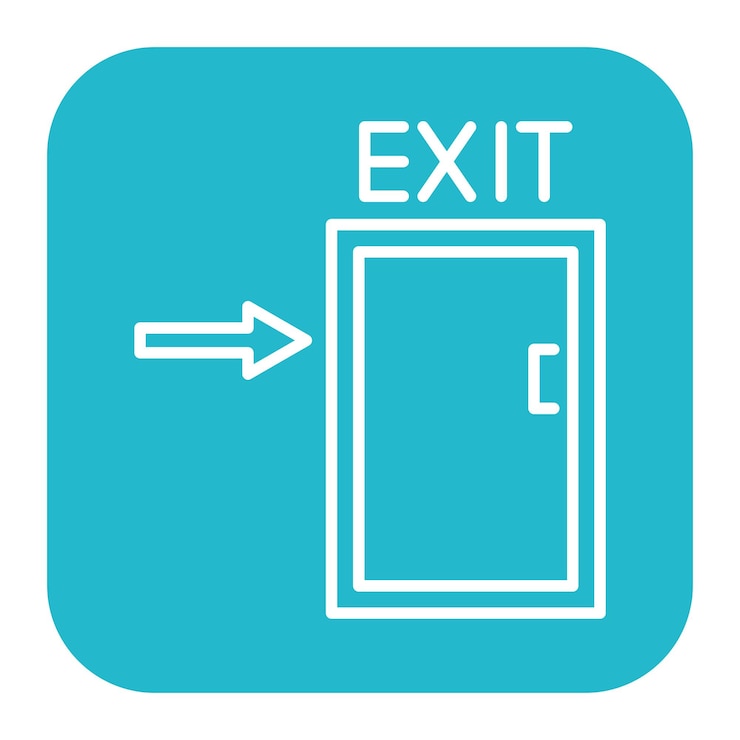 Vector ilustración vectorial de la puerta de salida