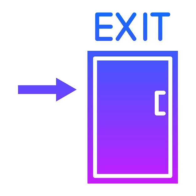 Ilustración vectorial de la puerta de salida