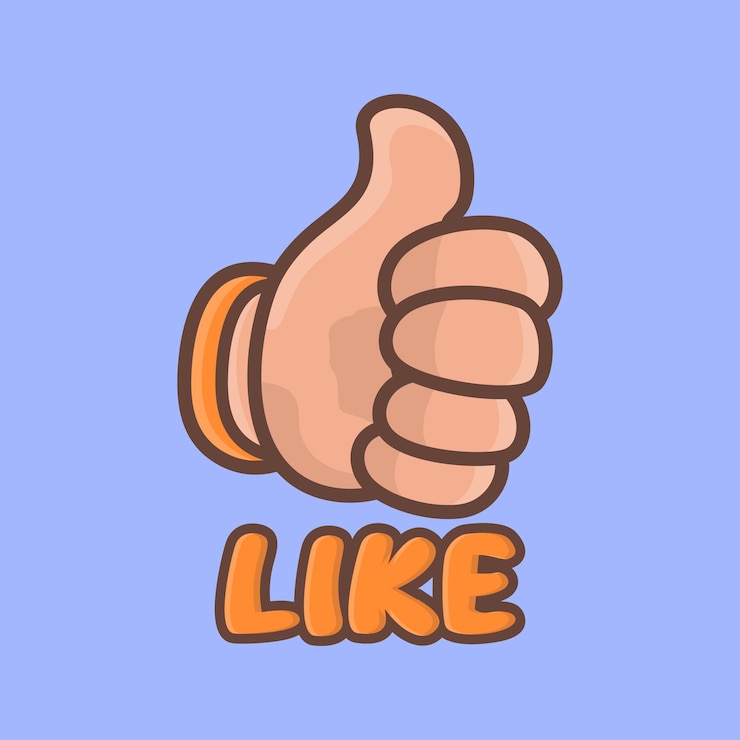 Vector ilustración vectorial de los pulgares hacia arriba como signo