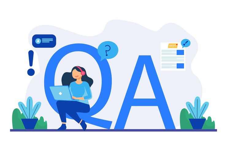 Vector ilustración vectorial de qa
