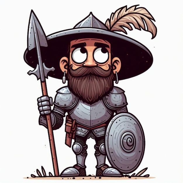 Vector ilustración vectorial del quijote