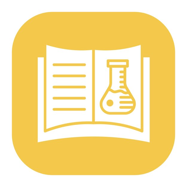 Ilustración vectorial de química de libro abierto