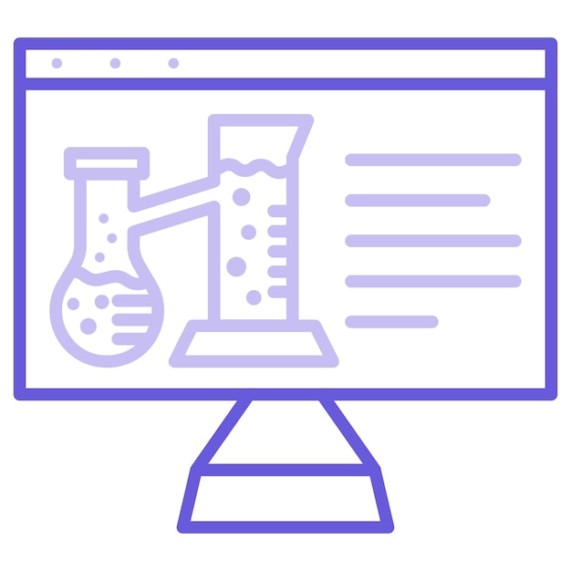 Ilustración vectorial de química en línea