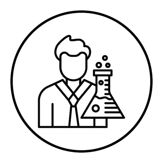 Ilustración vectorial del químico