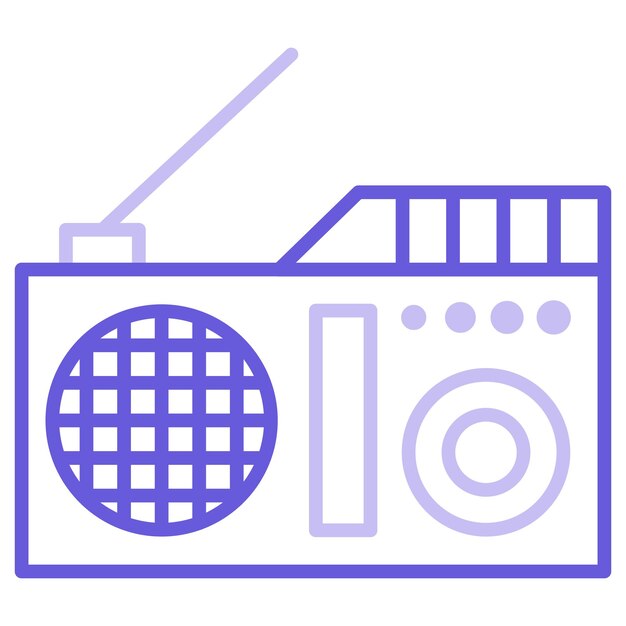 Ilustración vectorial por radio
