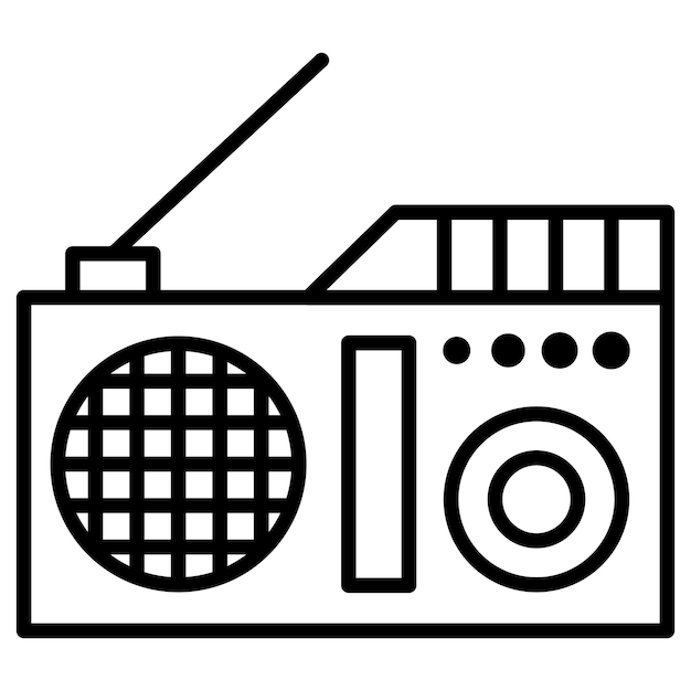 Ilustración vectorial por radio