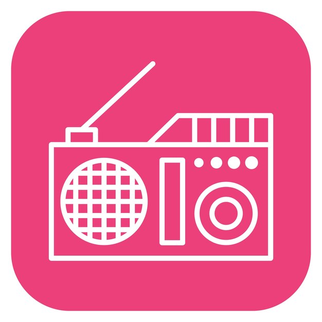 Ilustración vectorial por radio