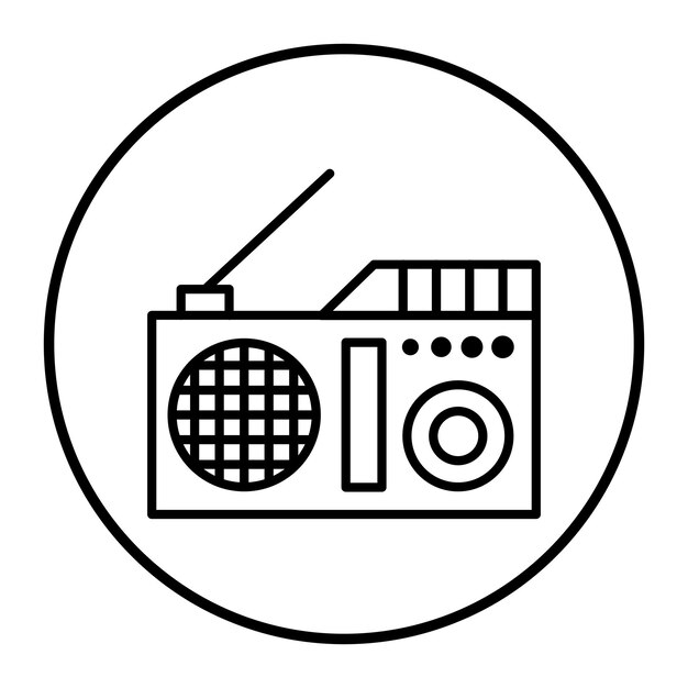 Ilustración vectorial por radio