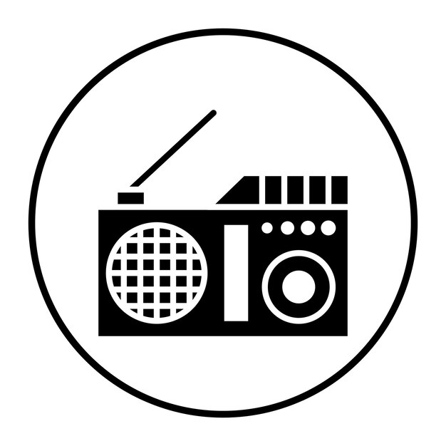 Ilustración vectorial por radio