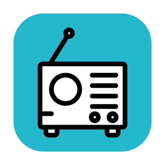 Ilustración vectorial por radio