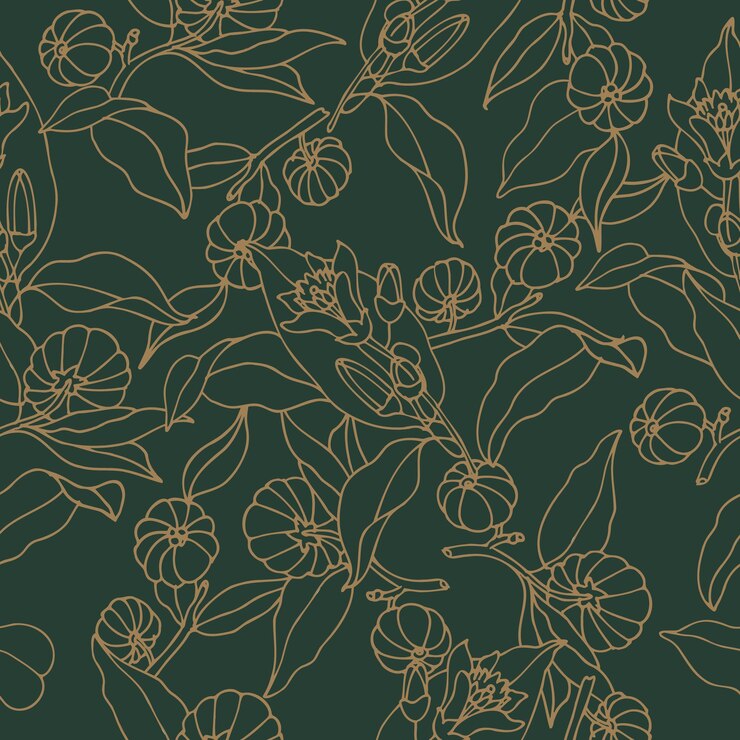 Ilustración vectorial rama de bergamia cítrica estilo grabado vintage Patrón sin costuras en estilo botánico retro