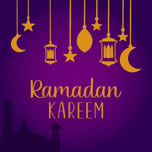 Ilustración vectorial de Ramadan Kareem