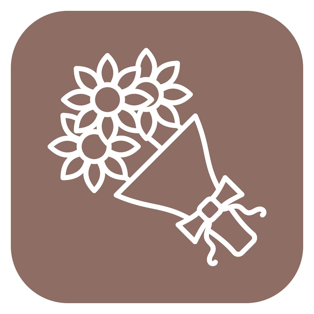 Ilustración vectorial de un ramo de flores