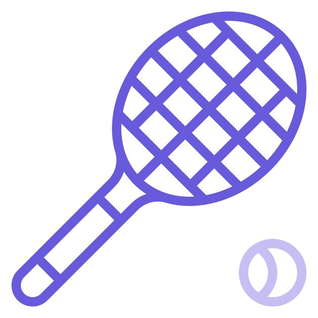 Vector ilustración vectorial de la raqueta de tenis