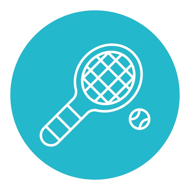 Ilustración vectorial de la raqueta de tenis